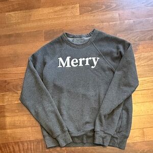Gray Merry Crewneck - Christmas. So soft!